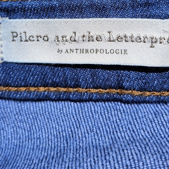 Anthropologie Pilcro & The Letterpress Size 26 Wide leg Snap Bottom buttonJeans - Picture 8 of 9